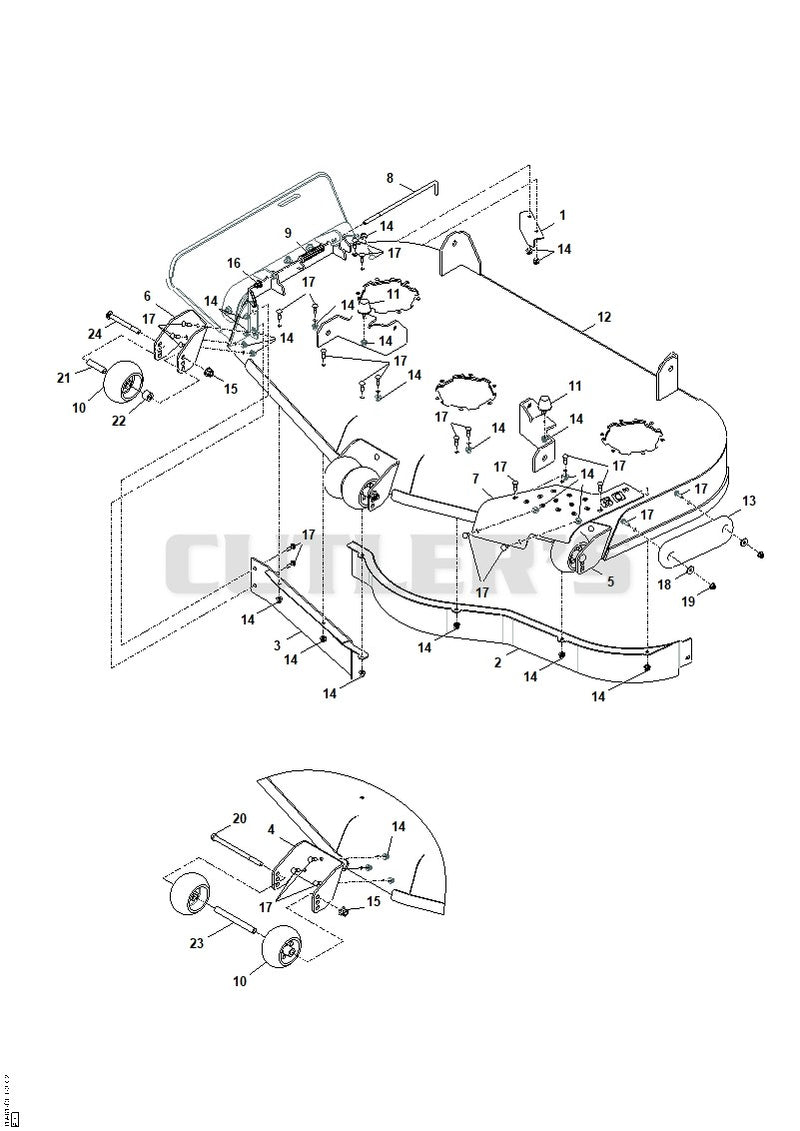 60" Mower Deck - Rollers