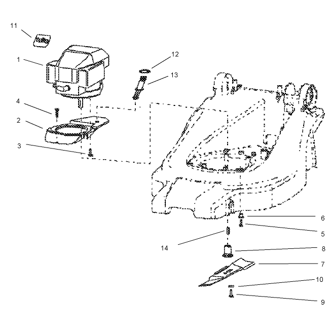 Motor and Blade Assembly