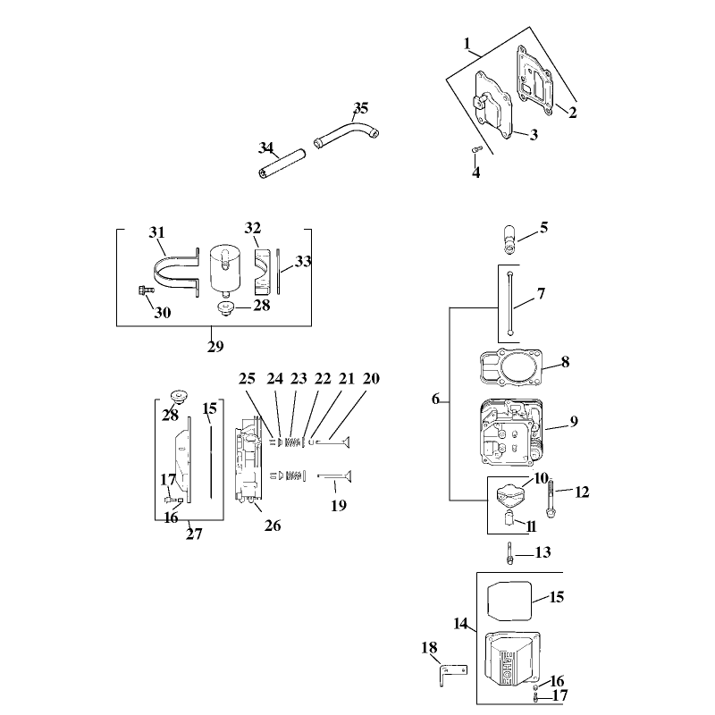 Group 4 HeadValveBreather Assembly Kohler CV20S-PS65585