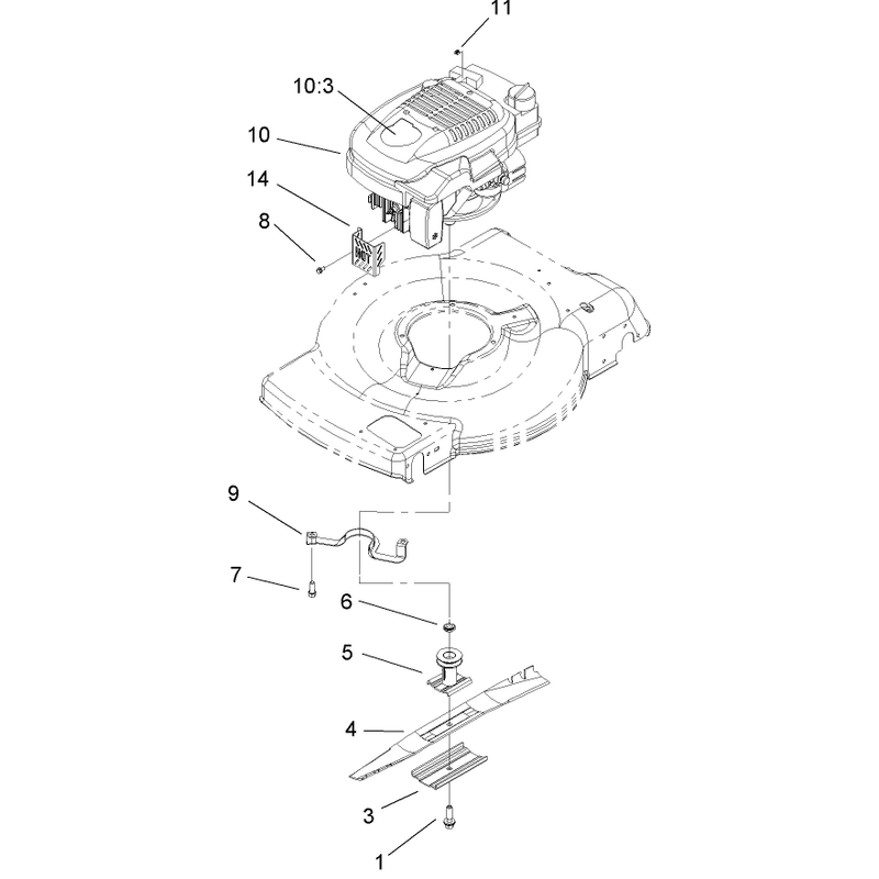 Engine and Blade Assembly