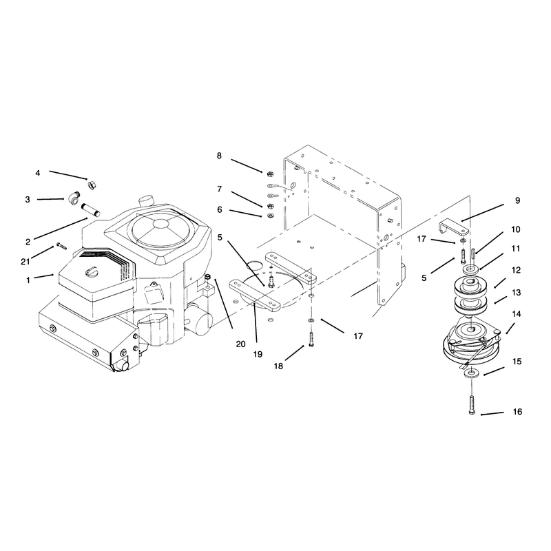 Engine and Clutch Assembly