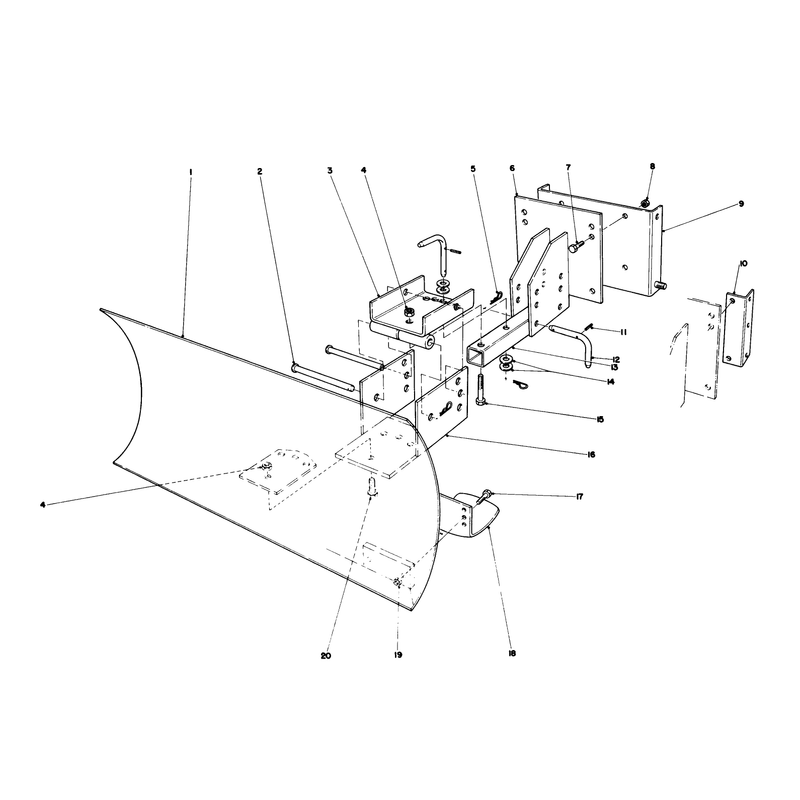 Grader Blade Assembly (model No. 59099)(optional)