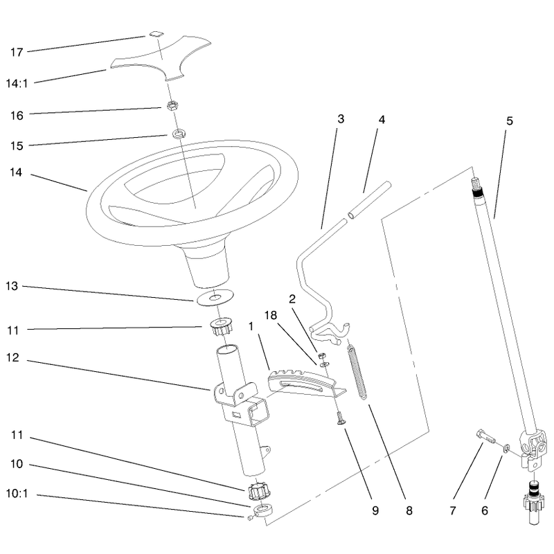 Manual Steering and Tilt Assembly