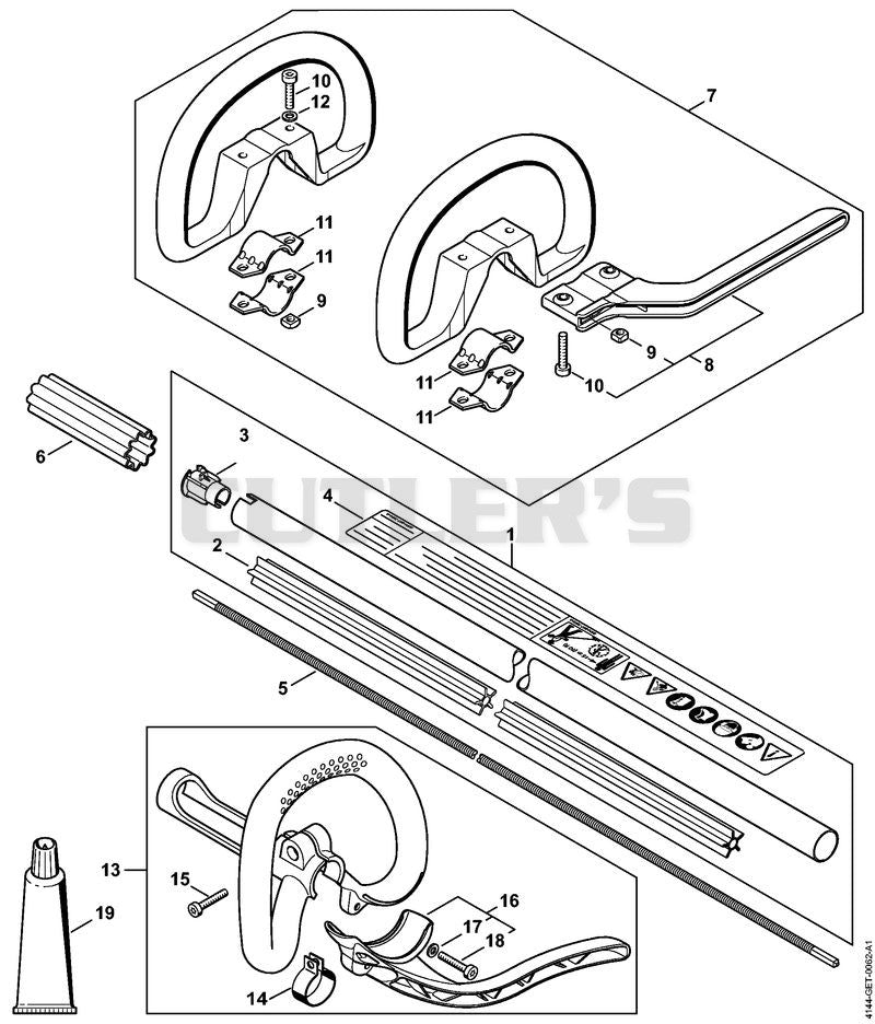Drive tube assembly, Loop handle FS 70 RC-E Z