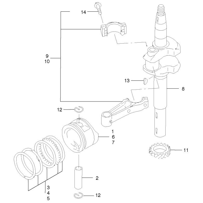 Pistoncrankshaft Assembly