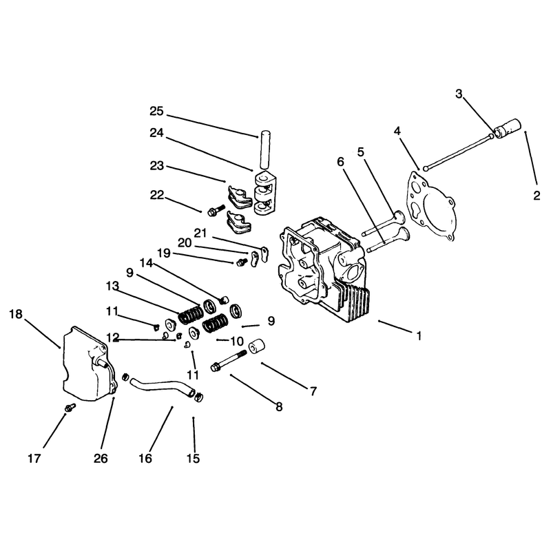 Cylinder Headvalvebreather Engine Kohler Model No Cv14 S 1429