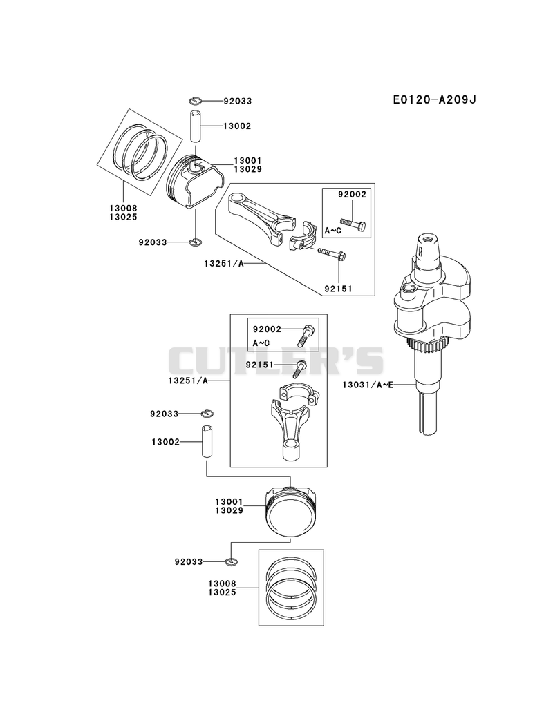 PISTON/CRANKSHAFT