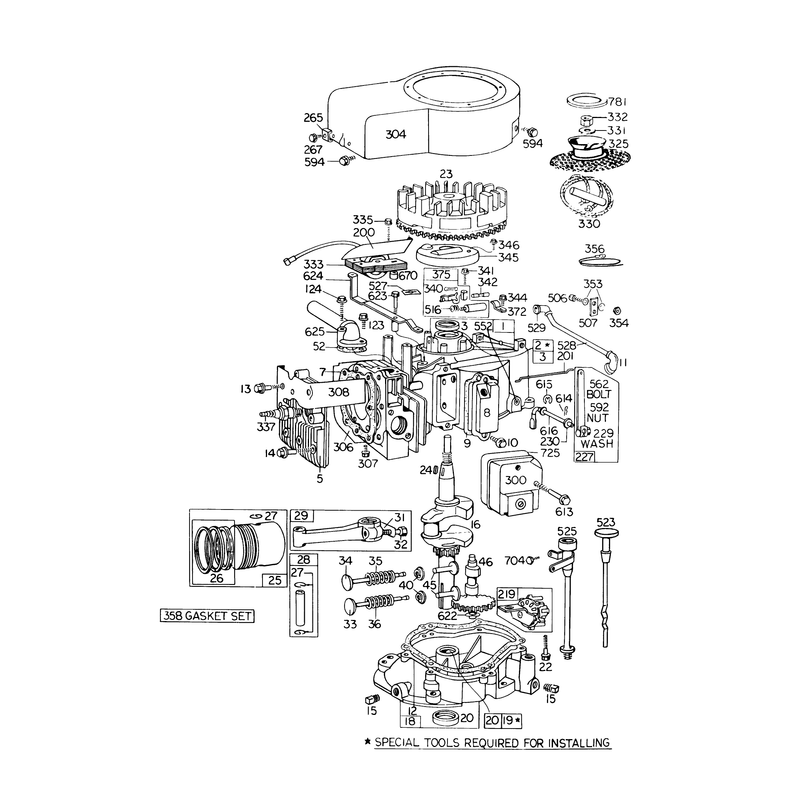 Model 130905-0368 Engine Assembly (electric Start) Briggs & Stratton