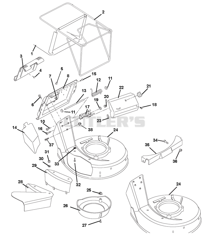 Mower Pan And Bag