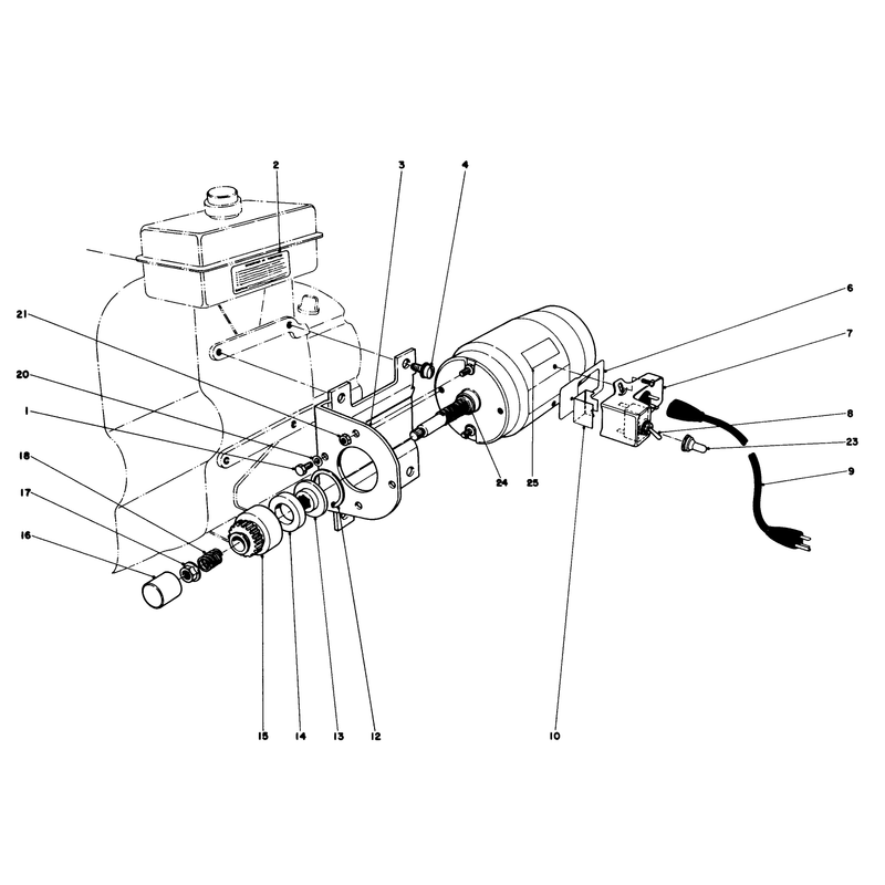 Starter Motor Kit Model 23-4410 (for Snowthrowers Model No. 38050)