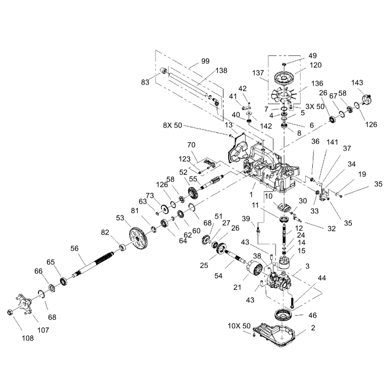 RH Hydro Transaxle Assembly No. 107-1708