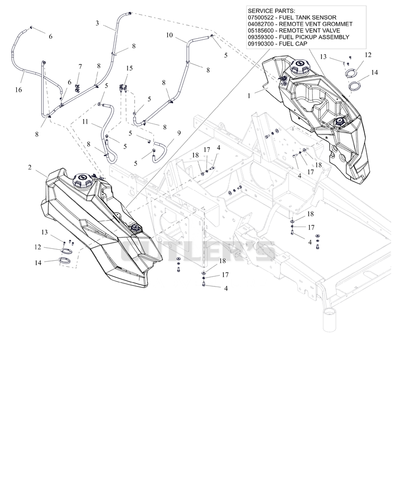 Fuel Tanks - Kohler ZT740