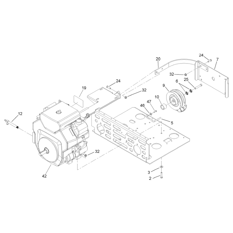 Engine and Clutch Assembly