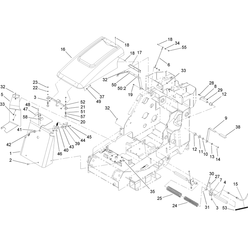 Hood and Brake Assembly