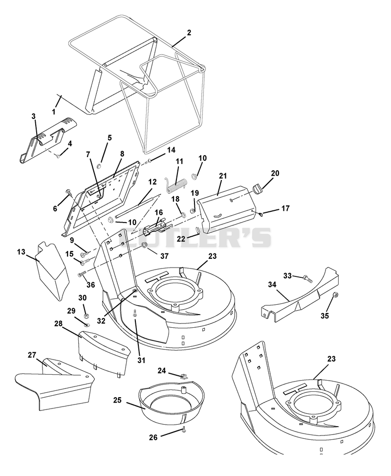 Mower Pan And Bag