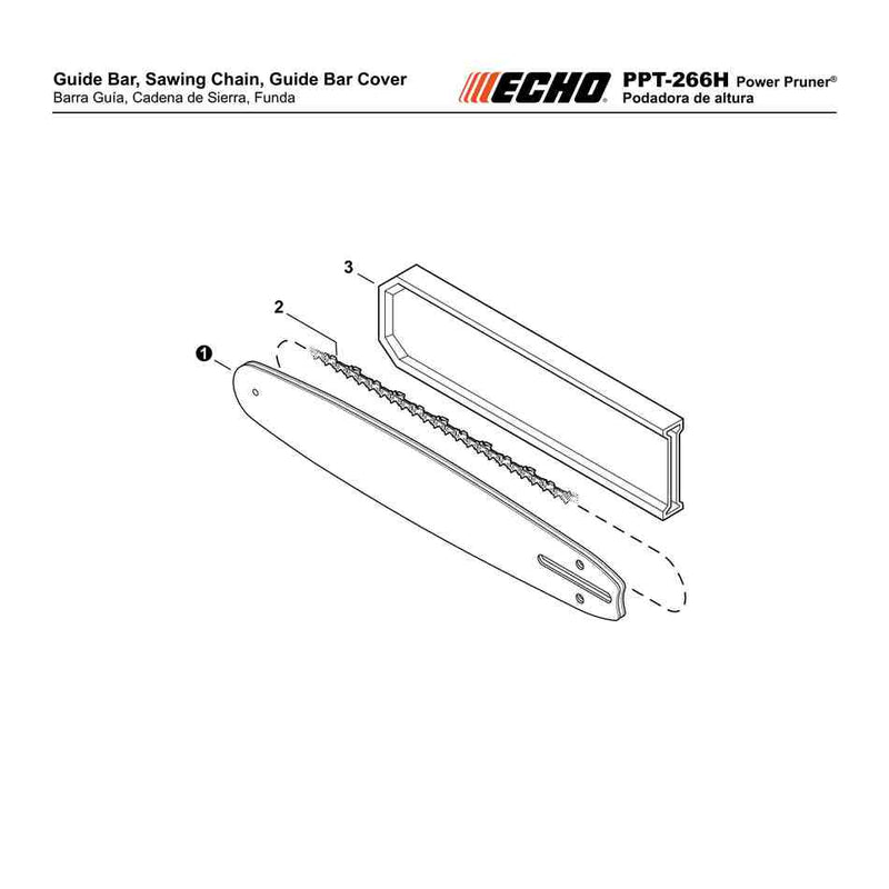 Guide Bar, Sawing Chain, Guide Bar Cover