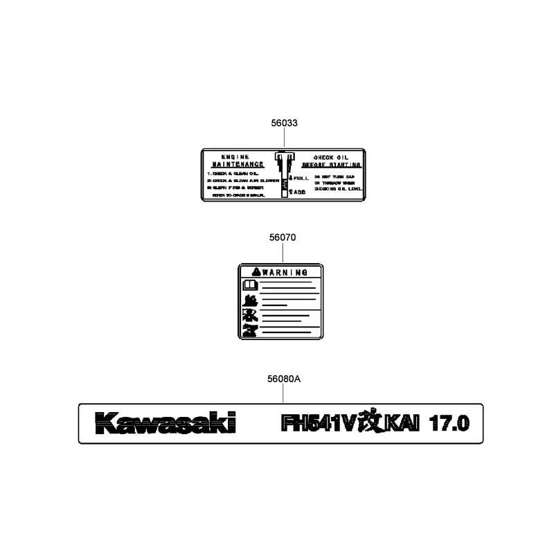 Label Assembly Kawasaki FH541V-CS24