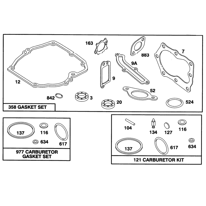 Engine Briggs and Stratton Model 128802-0615-01