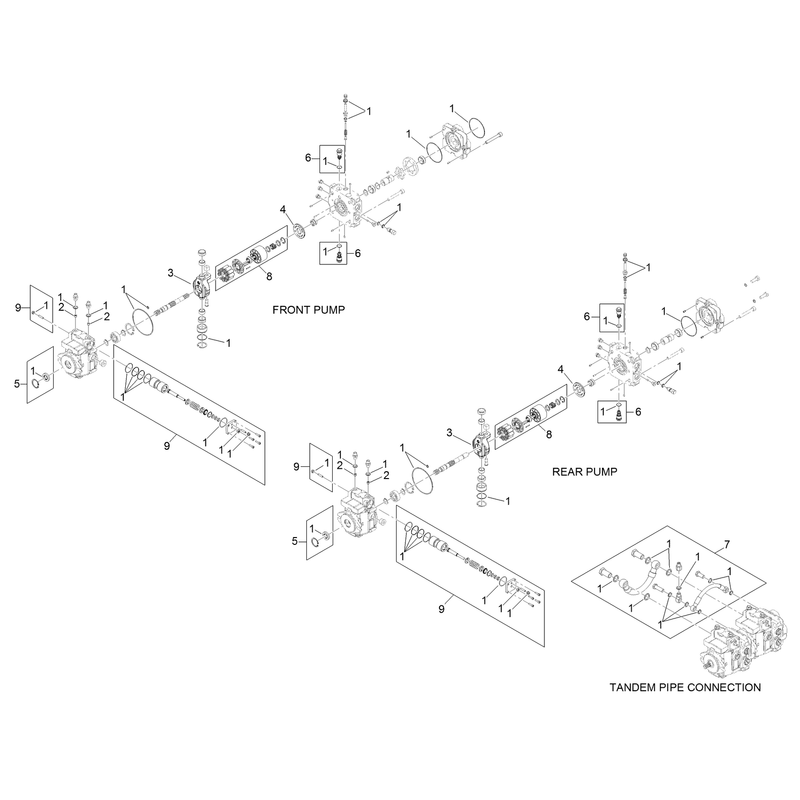 Tandem Pump Assembly No 121-4593