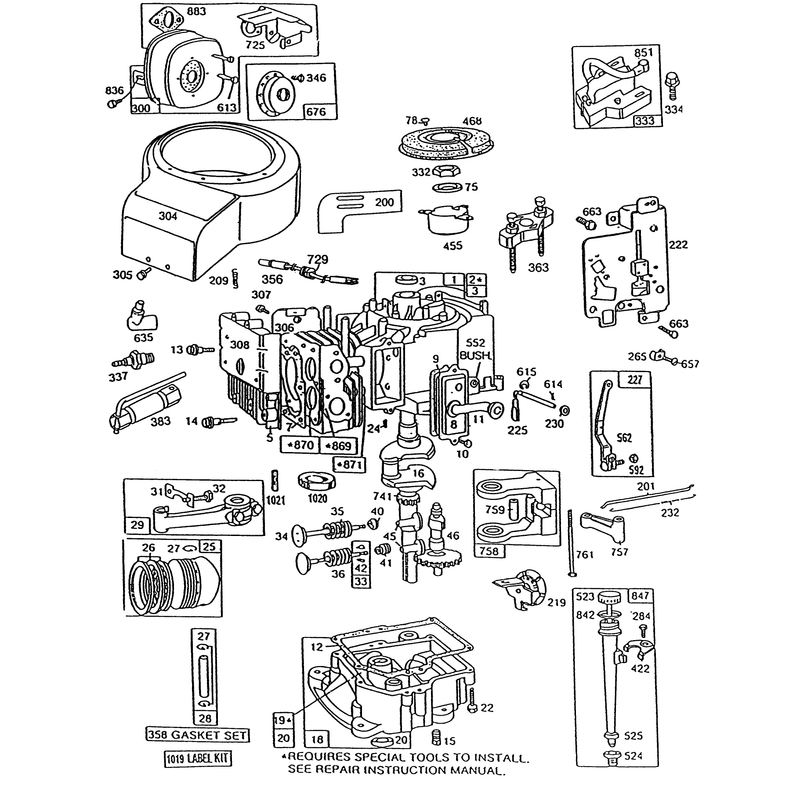 Briggs & Stratton Model No. 191707-6021-01