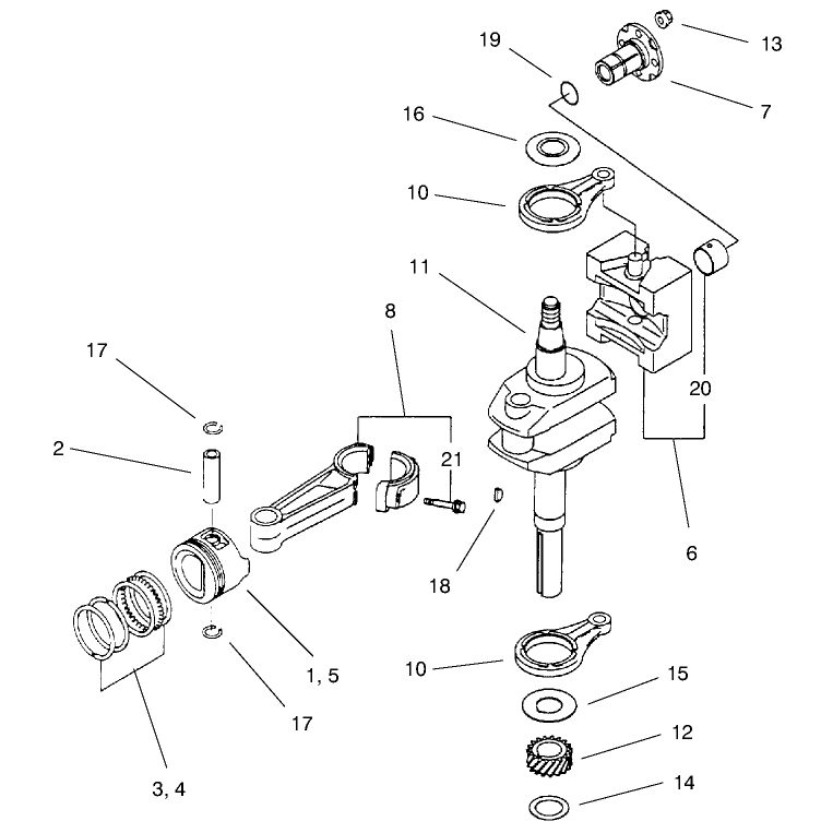 Pistoncrankshaft