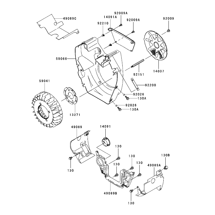 Cooling Equipment Assembly Kawasaki FH721D-AS05