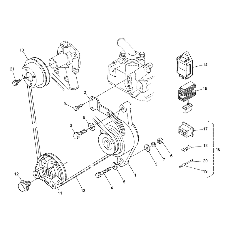 Dynamo Pulley Assembly
