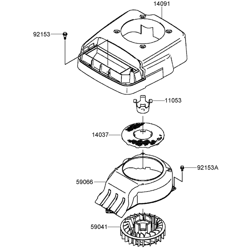 Cooling Equipment Assembly Kawasaki FJ180V-AS28