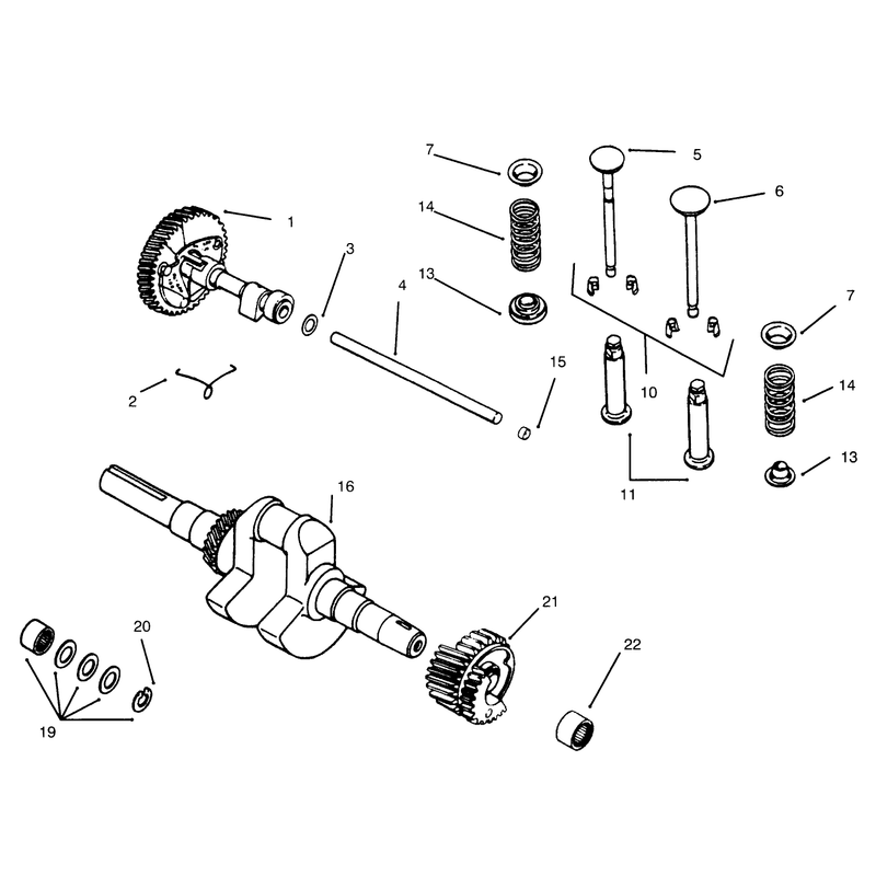 Camshaft Crankshaft and Valves