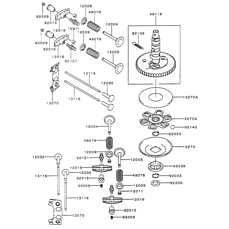 Valvecamshaft Assembly Kawasaki Fh500v-As10