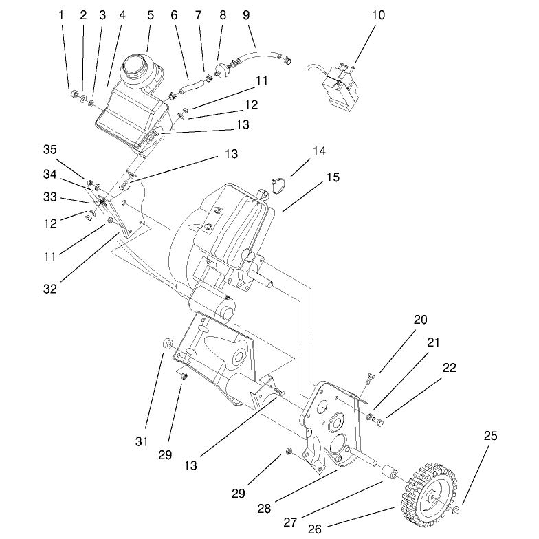 Engine and Frame Assembly