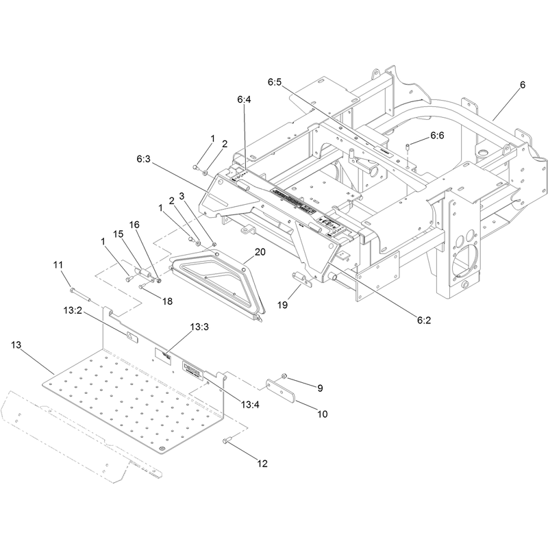 Traction Frame and Floor Pan Assembly