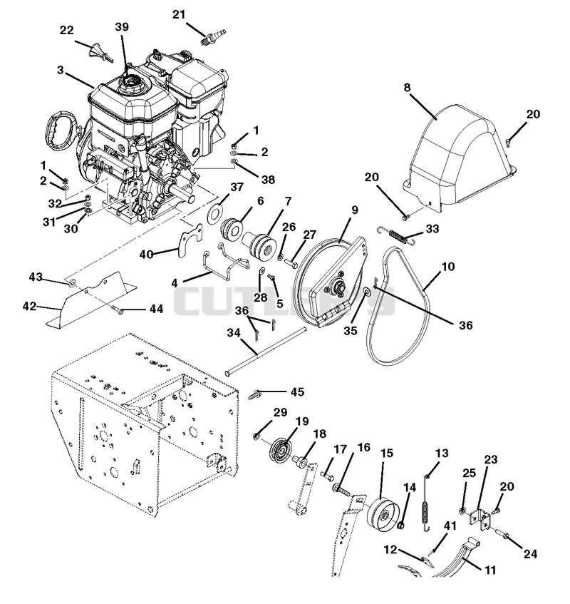 Engine And Belt Drive