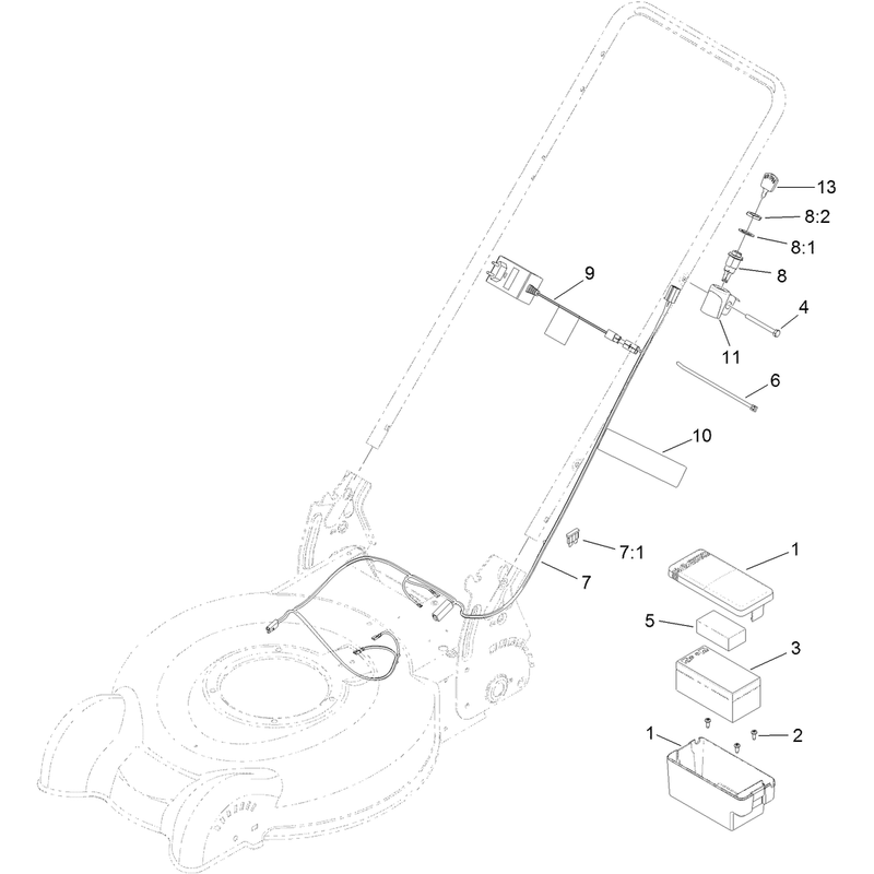 Battery and Electric Start Assembly