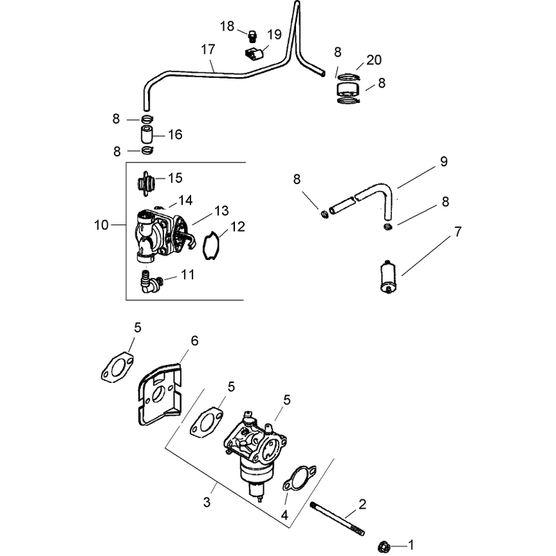 Fuel System Assembly  Kohler Cv492s-27525