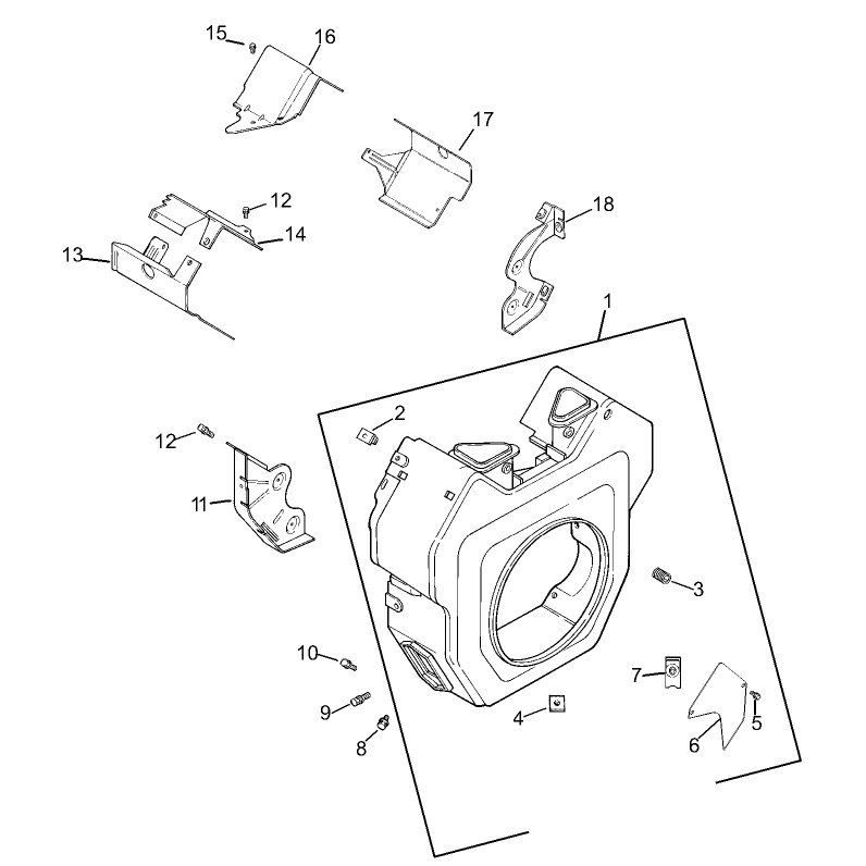 Blower Housing Assembly Kohler CH20S-64684