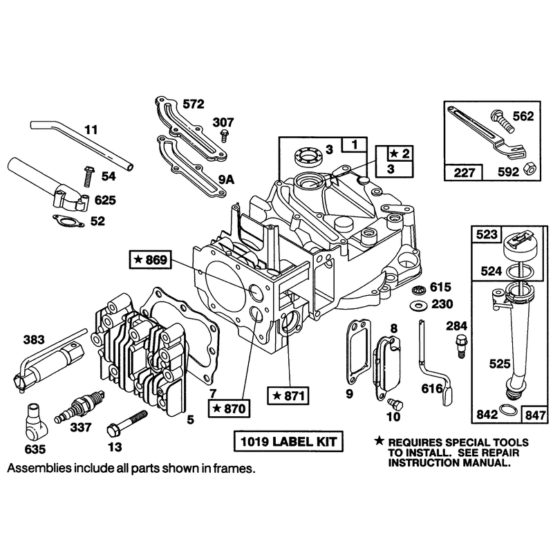 Engine Briggs and Stratton Model 122702-3188-01