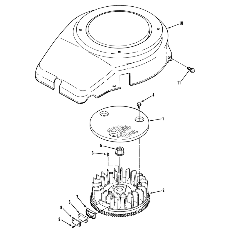 14hp Engine Flywheel and Cover Assembly