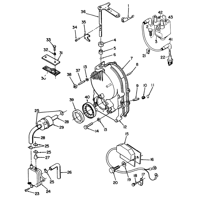 Ignition Control-Engine, Onan Model No. P220g, Type No. 1/10808c