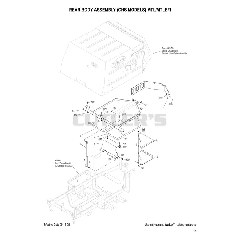 Rear Body Assembly GHS Models MTL MTLEFI