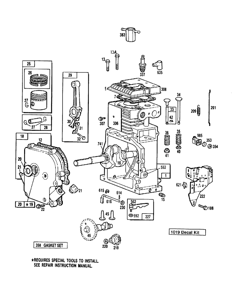 Engine Briggs Stratton Model 190406 Type 3083 01
