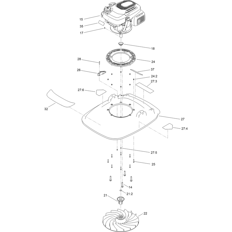 Engine and Deck Assembly