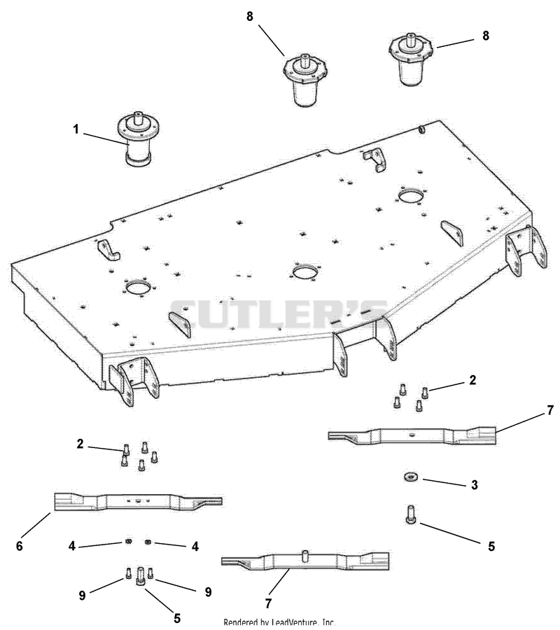 Spindles And Mower Blades