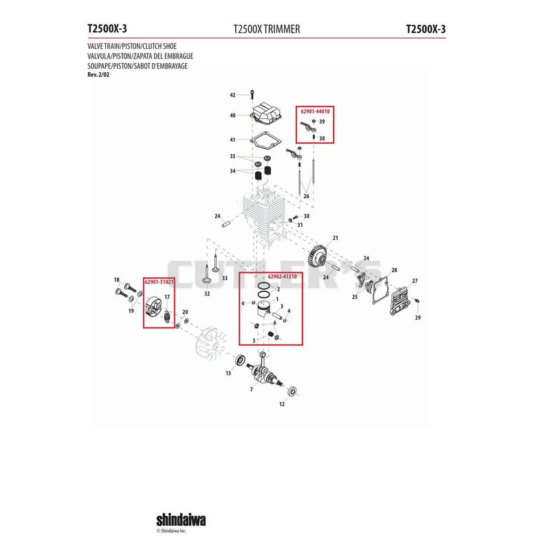 VALVE TRAIN/PISTON/CLUTCH SHOE