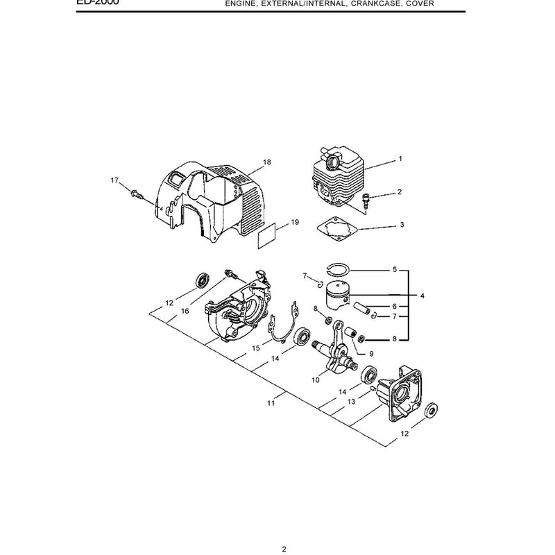 Engine, External/Internal, Crankcase, Cover