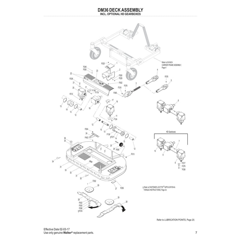 DM36 DECK ASSEMBLY