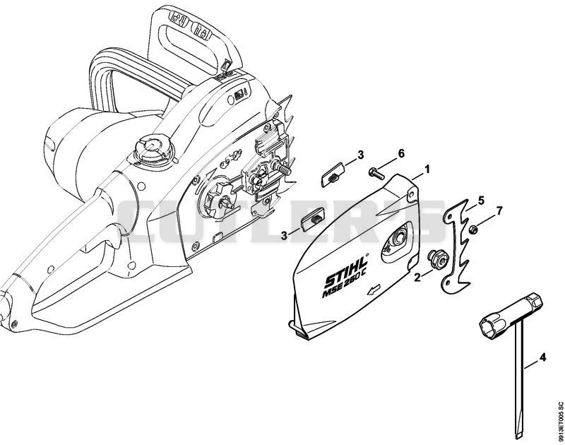 Chain sprocket cover, Tools
