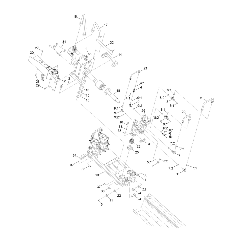 Rotary Gearbox and Carriage Assembly