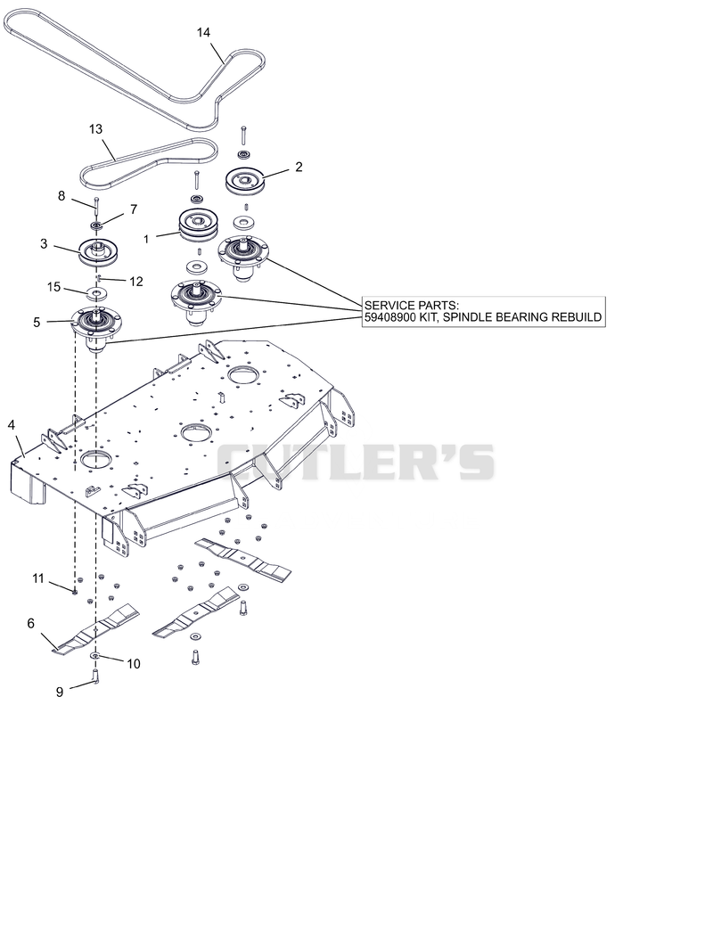Deck, Spindles, Belts and Blades - 48"
