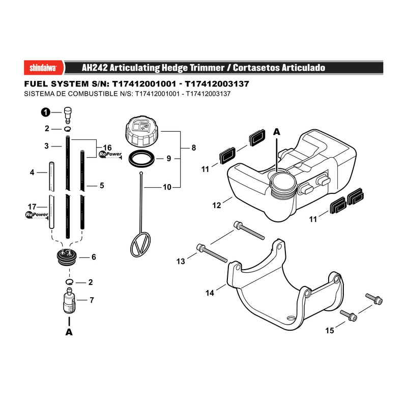 FUEL SYSTEM S/N: T17412001001 - T17412003137